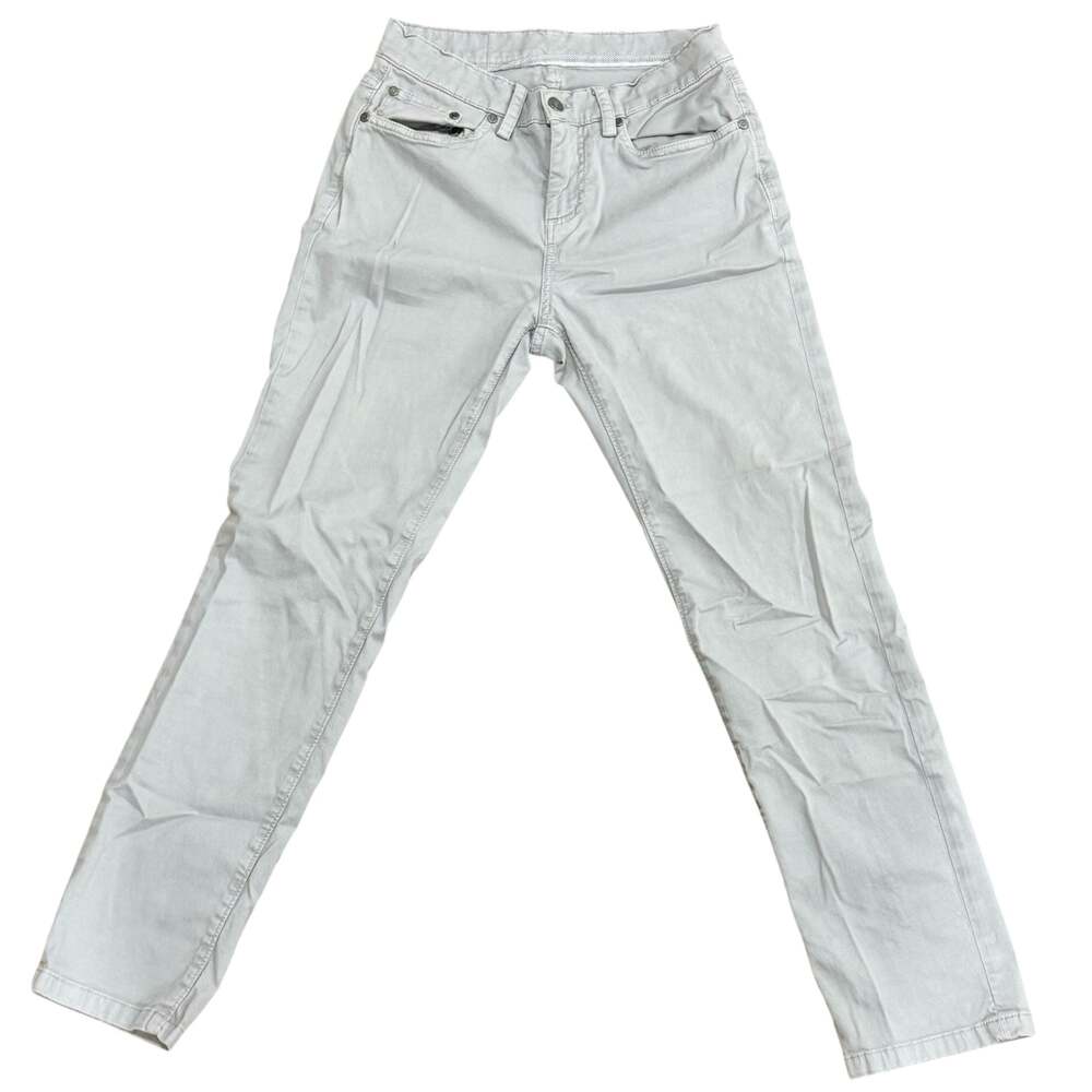 Brooks Brothers Men's Slim Fit 5-Pocket Cotton Stretch Pants W30/L30 Light Grey